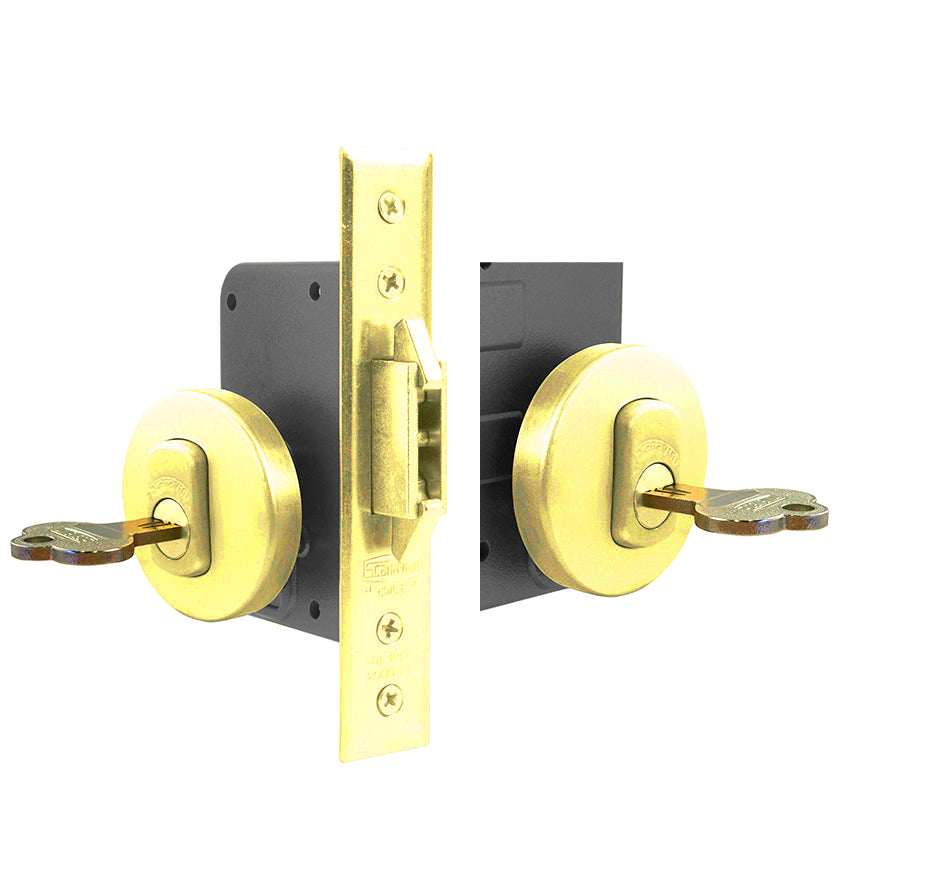 CERROJO DOBLE LLAVE CORREDIZO